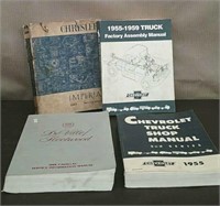 Box-4 Vintage Shop Manuals, Chevrolet, Chrysler,