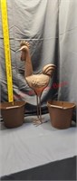 Bronze chicken and buckets