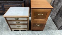2-DRAWER FILING CABINET & ACCENT NIGHTSTAND