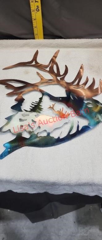 Deer Metal Wall Art Sculpture Silhouette Craft