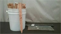 Bucket-Wood & Metal Stakes, Assorted Sizes