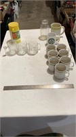 Stoneware coffee mug set, McDonald’s collector