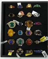Lot, fashion rings, some new with tags