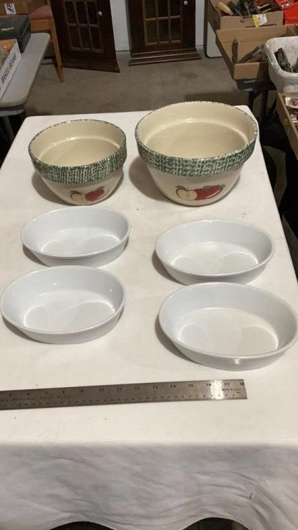 Decorative cermaic bowls, oval white ceramic
