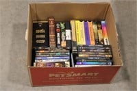 BOX OF ASSORTED VHS & DVDS