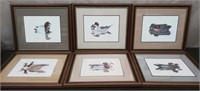 Set 6 Duck Prints - 20" x 17" by Richard Sloan