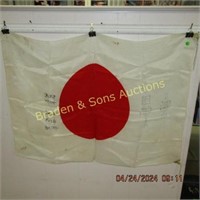 VINTAGE JAPANESE WORLD WAR 2 FLAG WITH