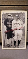 Baseball Babe Ruth and Lou Gehrig posing during a