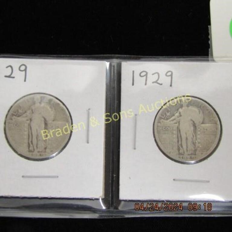GROUP OF 3 WALKING LIBERTY SILVER QUARTERS