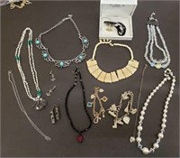 Lot of Mostly Vintage Costume Jewelry. Necklaces,