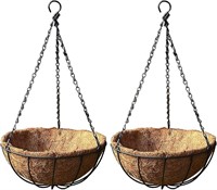 2 Pack of Metal Hanging Planter Basket