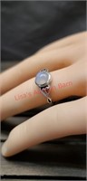 Moonstone  ring size 5.5 sterling silver