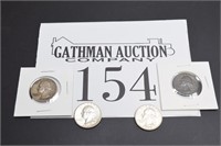 (4) Silver Quarters
