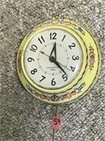 Vintage GE Telechron Corded Wall Clock (7"D)
