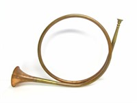 LARGE VINTAGE BRASS FRENCH HORN/BUGLE