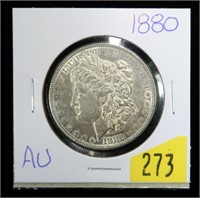 1880 Morgan dollar, AU