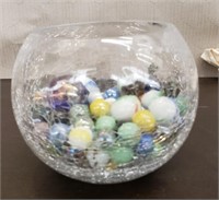 Glass Bowl Full of Marbles