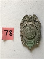 Silver Springs Township Fire Police Badge