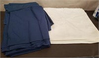 Box of Table Linens. 5 Navy Blue Tablecloths & 48