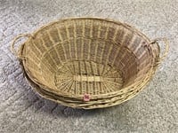3 Large Wicker Laundry Baskets (22")