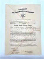 USMC Promotion Certificate 1949