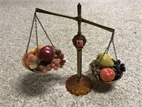 Amber Glass Balance Scale Decoration (15"H)