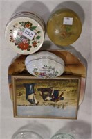 PAINTED PLATE, PRINT & DRESSER BOXES