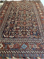 Hand Knotted Persian Ghasghaie Rug 4x6.3 ft
