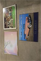 2 PLAQUED POSTERS & FRAMED PRINT