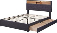 Full Size Upholstered Platform Bed - Incomplete