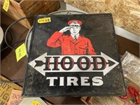 Hood Tires Metal Sign