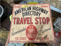 American Highway Travel Stop Metal Sign