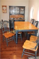 Cottage Style: Table & 8 Chairs 64x42x30H &