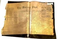 Antique Newspaper from 1861 New York