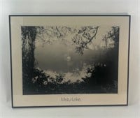 Misty Lake Print of a Photograph