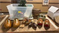 Wood Clogs, Candle Holders, Basket, Misc.
