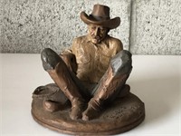 Signed Cowboy Statue