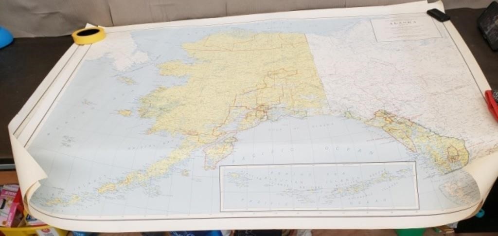 Pair of 1973 Alaska Maps. 3'x4'