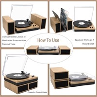 LP&No.1 Wireless Vinyl Record Player with