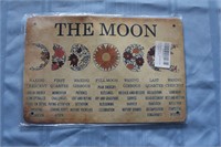 "The Moon" Tin Sign
