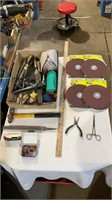 7” fiber discs, hammer, file, fuses, Allen