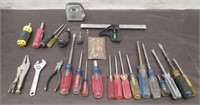 Box Tools-19 Screwdrivers, Wrenches, Misc