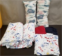 Set of Flannel Snowman Sheets (Unsure of Size),