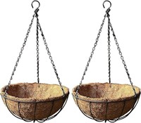 2 Pack of Metal Hanging Planter Basket with