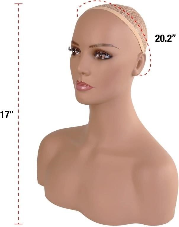 Studio Limited 17" Realistic PVC Mannequin Head