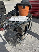 SHOP CART, WET DRY VAC, & BATTERY CHARGER