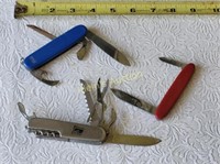 3 pocket knives victorinox, solingen, survival too