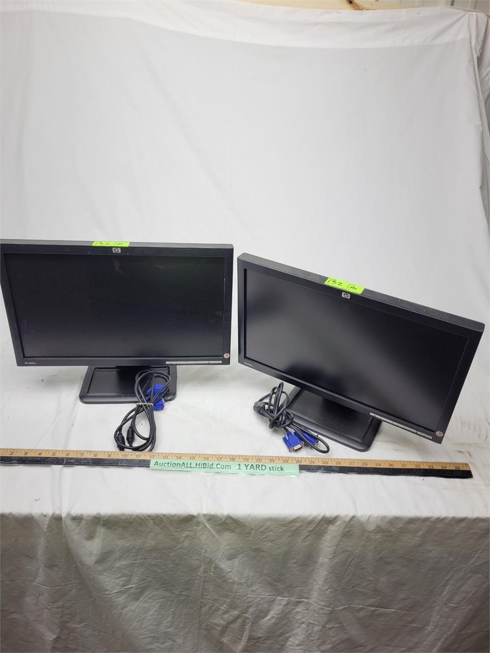 two computer monitors 18"