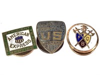 Antique Selective Service & American Express Studs