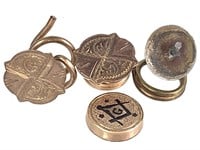 Early Antique Lapel Screw Pins
